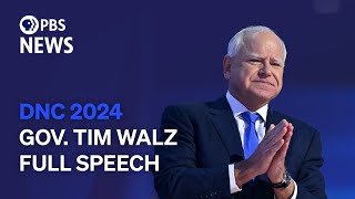 WATCH Tim Walz delivers pep talk in full speech at 2024 Democratic National Convention [upl. by Botti]