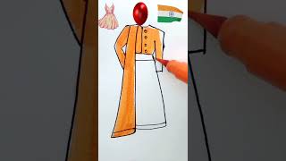 I have made flag in frock 👗 drawing by sketch colour 2024 art drawing flag indianflag [upl. by Veradis907]