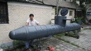 Chinese inventors homemade submarine [upl. by Jaynell]