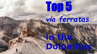 Top 5 via ferratas in the Dolomites [upl. by Blackman]