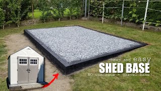 How to build a base for a shed without concrete  Easy to build gravel base for Suncast shed [upl. by Jemmie147]