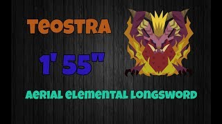 MHW Teostra AERIAL LS   155  New elemental LS  Shadowhunter  Peppo [upl. by Eyeleen557]