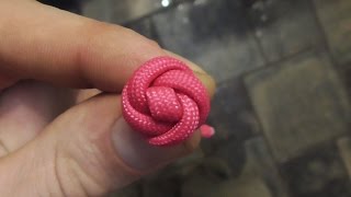 How To Tie A Miniature Rose Button Knot With One Strand [upl. by Norty]