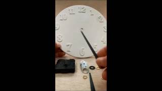 How to assemble clock mechanism amp hands to wall clock 5276 [upl. by Aissyla]