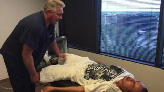 Severe Low Back Pain Sacroiliac Pain Sciatica First Time Adjustment [upl. by Nwatna]