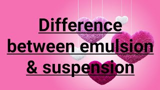 Difference between emulsions and suspensions [upl. by Riha915]