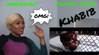 Clueless new mma fan reacts to Khabib Nurmagomedov highlights [upl. by Veator37]