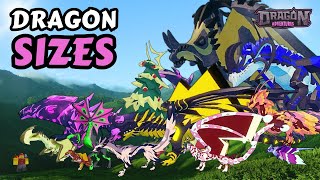 Dragon Size Comparison  From smallest to largest dragons in Dragon Adventures [upl. by Azmah]