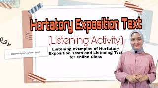 Hortatory Exposition Listening Task [upl. by Mariand]