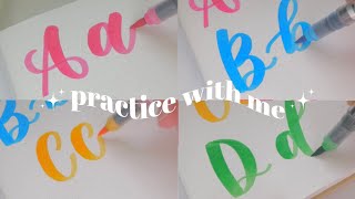 Beginner Brush pen handlettering Capital letters  How to Hand Letter [upl. by Airdna]