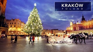 Krakow CHRISTMAS  Poland  Cinematic Walking Tour [upl. by Pancho806]