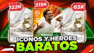 TOP 10 MEJORES HÉROES E ICONOS BARATOS EN EA FC 24 [upl. by Knorring906]