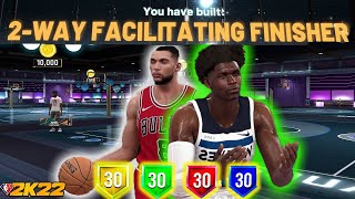 2 WAY FACILITATING FINISHER with 21 SHOOTING BADGES IS THE BEST BUILD IN NBA 2K22 ZACH LAVINE BUILD [upl. by Jamille]