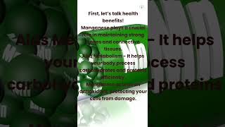 Ep 13 Manganese  Health Benefits Food Sources Deficiency Explained ytviral facts wellness [upl. by Magbie]