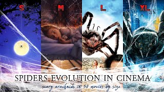 Spiders Evolution in Cinema Scary arachnids in 50 movies by size [upl. by Blank]