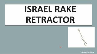 Israel Rake Retractor  Orthopaedic Instruments  OSPE  Rapid Revision  MBBS [upl. by Lenrow]