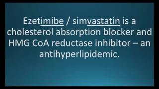 How to pronounce ezetimibe  simvastatin Vytorin Memorizing Pharmacology Flashcard [upl. by Wally]