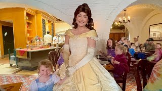 Meeting Belle Aurora Tiana Ariel and Snow White at Akershus Royal Banquet Hall [upl. by Mandi773]