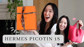 HERMES Picotin 18 UNBOXING amp REVIEW History Purchase Experience Features Price [upl. by Arvin532]