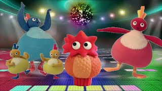 Twirlywoos Family and Peekaboo Disco Dance Party  Wheels On The Bus Song [upl. by Nashom]