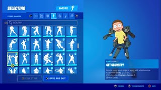 New Skin Mecha Morty Showcase with almost all emotes from fortnite🌡️⚙️ [upl. by Flieger]