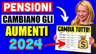 🔴 ULTIMORA PENSIONI AUMENTI 2024 👉 CAMBIANO DI NUOVO GLI IMPORTI RIVALUTAZIONE 📈 NUOVA SORPRESA💰 [upl. by Nakhsa157]