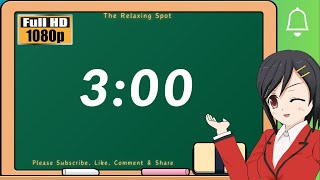 Back To School 180 Seconds Timer  3 Minutes Countdown with Final 3Minute Clock Alarm [upl. by Mireille]