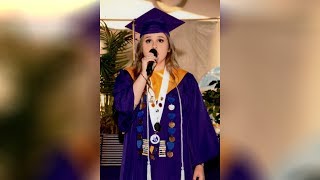 Star Spangled BannerAmerican National Anthem by Victoria Blanchette 2019 Lake Weir HS Graduation [upl. by Arinaid]