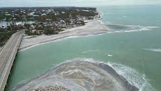 Sanibel Florida Blind Pass Beach  Aerial View [upl. by Llerryt]