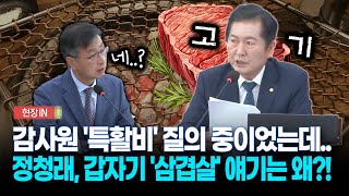 현장영상 감사원 특활비 질의 중이었는데정청래 갑자기 삼겹살 얘기는 왜 [upl. by Latt]