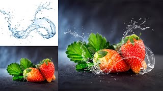 Como CREAR EFECTOS de SALPICADURAS de GOTAS de AGUA con PHOTOSHOP [upl. by Ttereve]