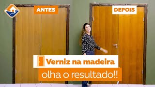 COMO PINTAR PORTA OU MÓVEL DE MADEIRA COM VERNIZ  Efeito Balaroti [upl. by Ajnat]