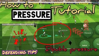 How to do pressure in efootball 2022 mobile  Call up for pressure tutorial [upl. by Girard593]