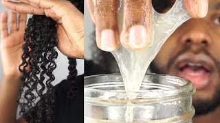 I MADE HAIR GEL FROM FLAXSEEDS first impressions [upl. by Gavriella]