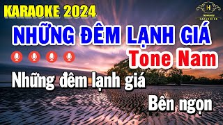 Những Đêm Lạnh Giá Karaoke Tone Nam  Em  Nhạc Sống Chất Lượng Cao  Trọng Hiếu [upl. by Armyn980]