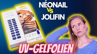 Neonail Gel Stickers Easy On vs Jolifin UV Gel Wraps Gelfolien  LALALUNIA [upl. by Aniehs343]