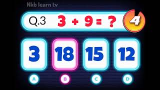 Addition Quiz For Kids  Easy Math Quiz  1 to 10 Addition [upl. by Neelak]