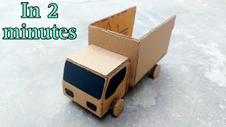 How To Make Mini RC Tipper Truck From Cardboard  Very Simple  The Crafts Crew [upl. by Wendye]