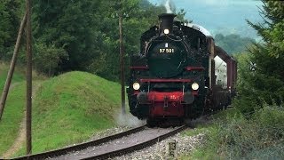 Lok 97 501 auf der Schwäbischen Waldbahn [upl. by Iuqcaj]