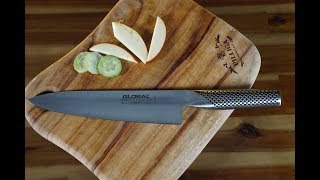 Chefs Knife Review 1  Global 8 inch Chefs Knife l Soulful Bowl [upl. by Adnirod721]