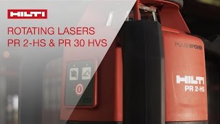 INTRODUCING the Hilti rotating lasers PR 2HS and PR 30HVS [upl. by Yrahca348]