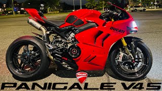 Ducati Panigale V4S LOUD MOTO GP SOUND BST Carbon Wheels WSBK Spark Titanium Exhaust  Revs  end [upl. by Leifeste]