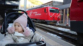 Züge rund um Andermatt und Depot Realp DFB [upl. by Kilan674]