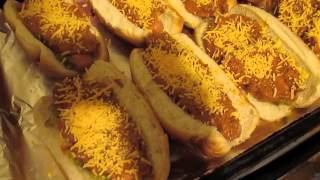 Food Friday Oven baked chili dogs [upl. by Custer133]