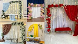 Most beautiful wedding stages backdrop ideas amazing design ideas backdrop ideas [upl. by Anaeel]