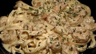 How To Make The BEST Shrimp Fettuccine Alfredo Homemade Cajun Shrimp Fettuccine Alfredo Recipe [upl. by Ema]