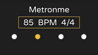 Metronome  85 BPM  44 Time with Accent [upl. by Aleicarg]