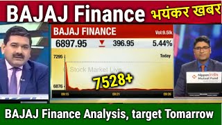 BAJAJ Finance share news today analysis target tomorrowbajaj finance share latest news [upl. by Ecreip]