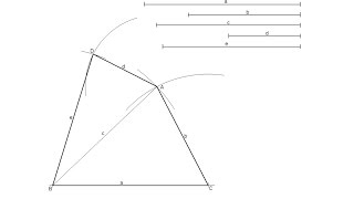 Trapezoide dados sus lados y una diagonal [upl. by Ayhdiv]