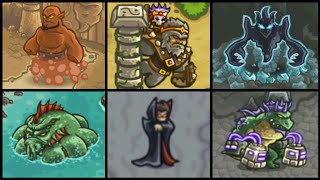 Kingdom Rush Frontiers  All Bosses Jefes [upl. by Yelnoc473]